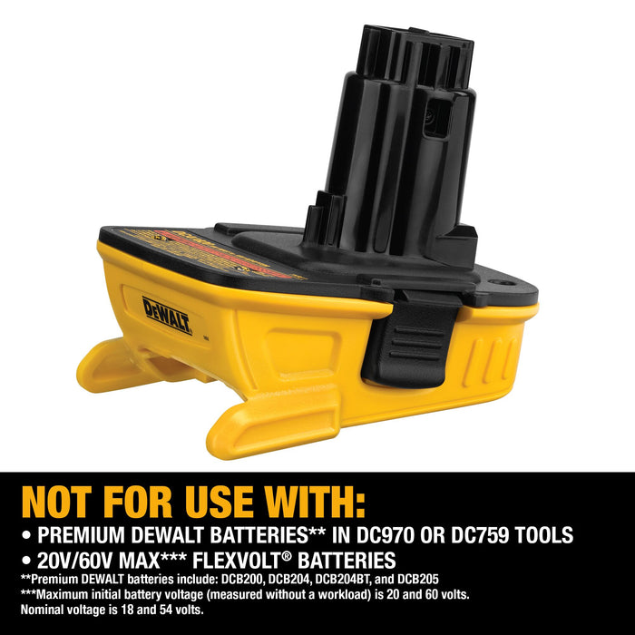 DeWalt 20V MAX Battery Adapter Kit For 18V Tools