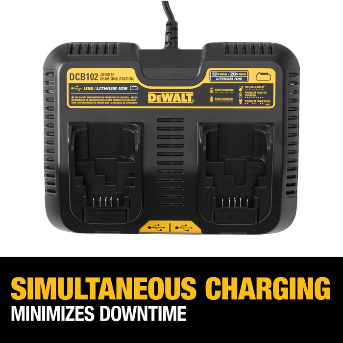 DeWalt Jobsite Charging Station & Battery Kit