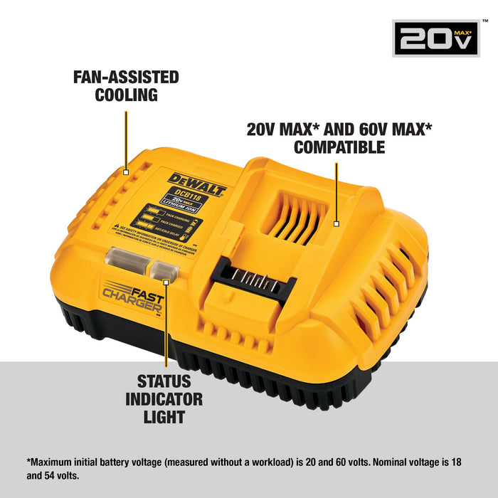 DeWalt 20V MAX FLEXVOLT® 8A Fan Cooled Fast Charger