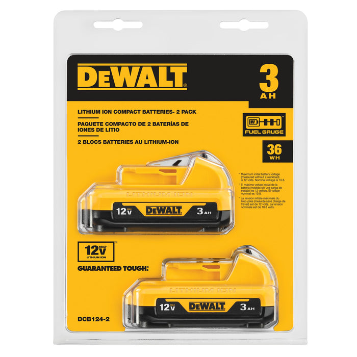 DeWalt 2PK 12V MAX Li-Ion Battery - 3.0Ah