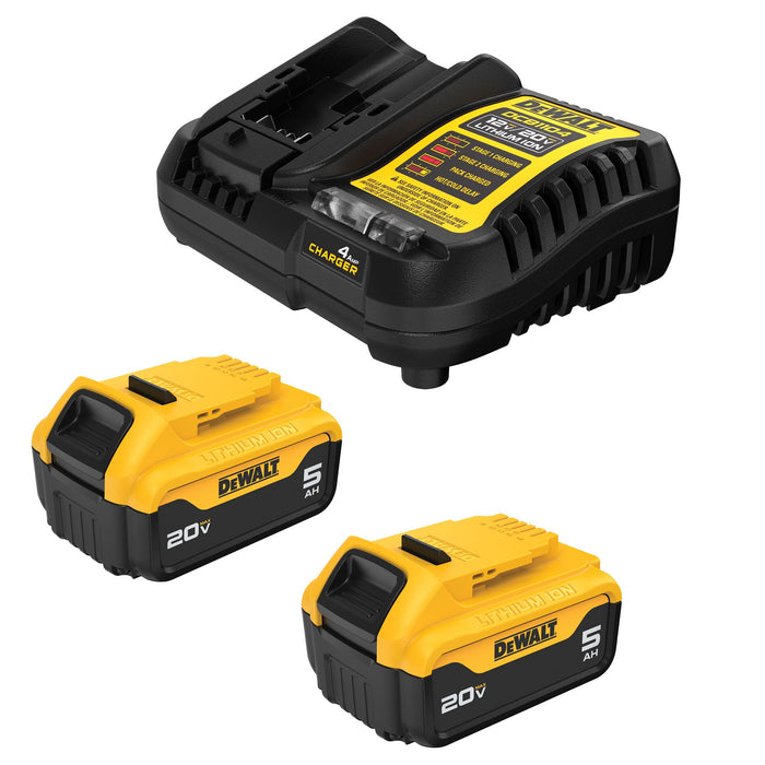 DeWalt 20V MAX 5.0Ah Battery & Charger Starter Kit