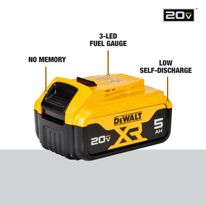 DeWalt 2PK 20V MAX XR Li-Ion Battery - 5.0Ah