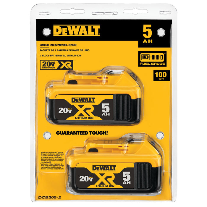 DeWalt 2PK 20V MAX XR Li-Ion Battery - 5.0Ah