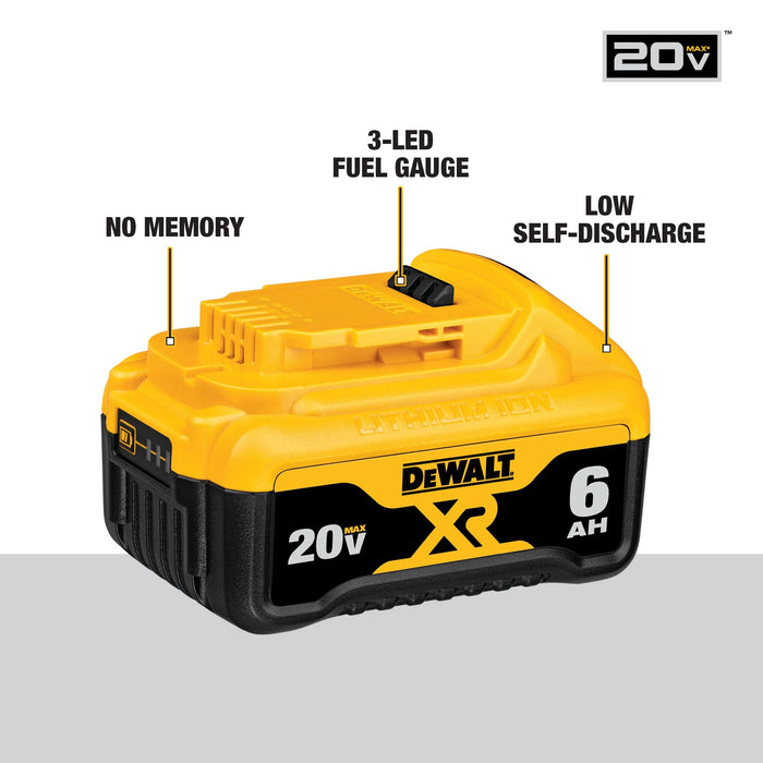 DeWalt 2PK 20V MAX XR Li-Ion Battery - 6.0Ah