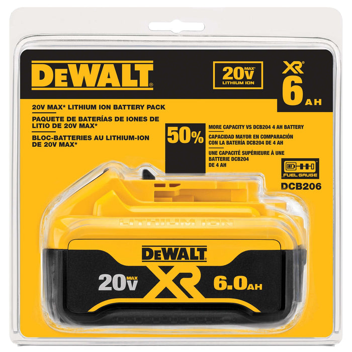 DeWalt 20V MAX XR Li-Ion Battery - 6.0Ah