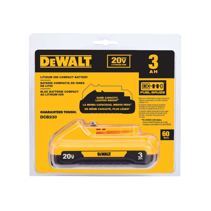 DeWalt 20V MAX Compact Li-Ion Battery - 3.0Ah