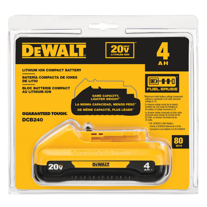 Dewalt 20V MAX Compact Li-ion Battery - 4.0Ah