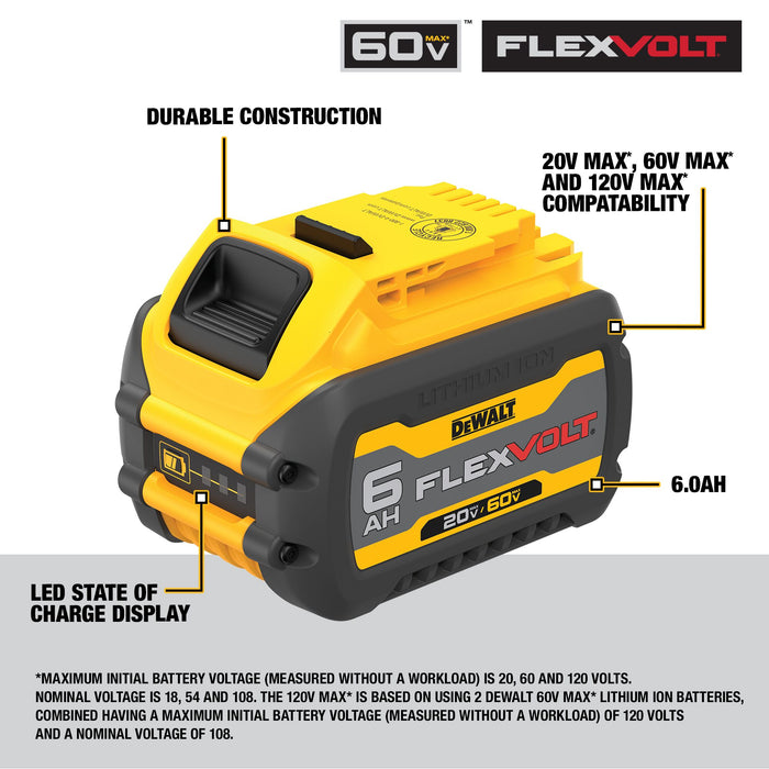 DeWalt 60V MAX FLEXVOLT® Battery - 6.0Ah