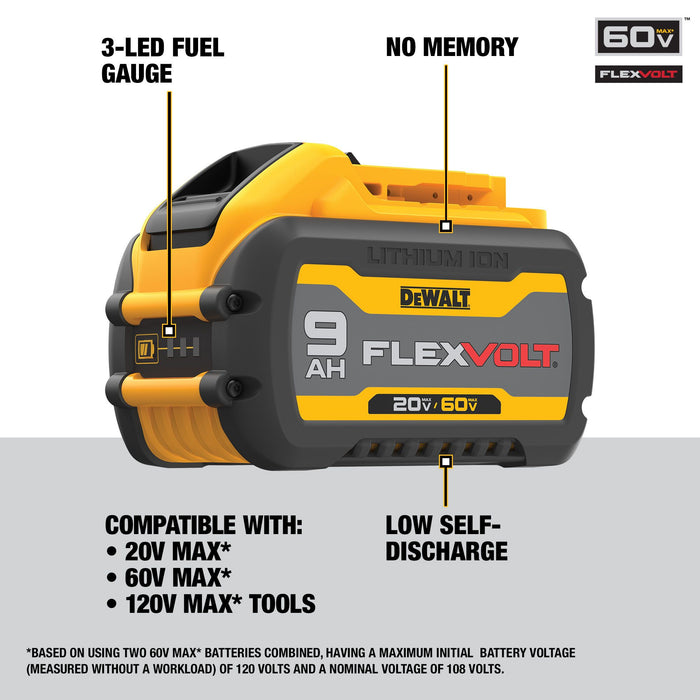 DeWalt 2PK 60V MAX FLEXVOLT® Battery - 9.0Ah