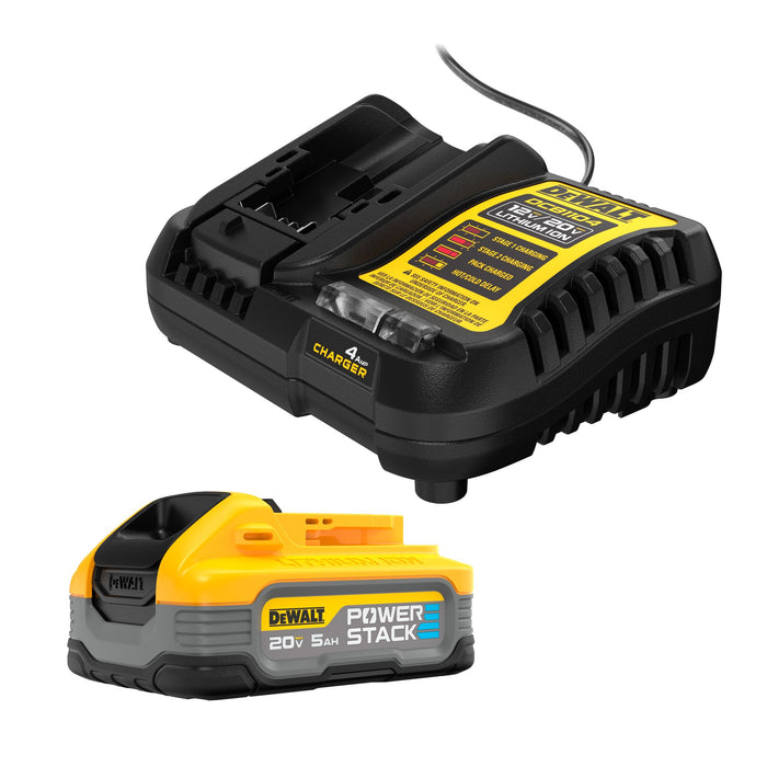 DeWalt 20V POWERSTACK 5.0Ah Battery/Charger Kit