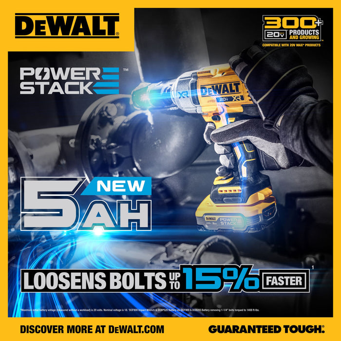 DeWalt 20V MAX POWERSTACK Li-Ion Battery - 5.0Ah