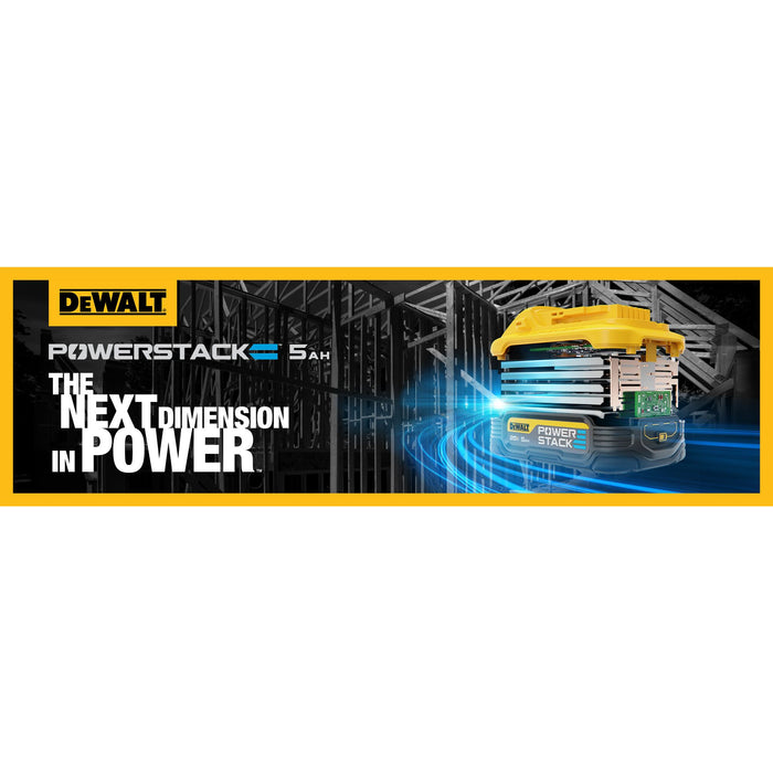 DeWalt 20V MAX POWERSTACK Li-Ion Battery - 5.0Ah