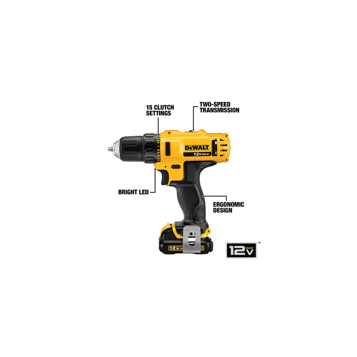 DeWalt 12V MAX 3/8" Drill/Driver Kit