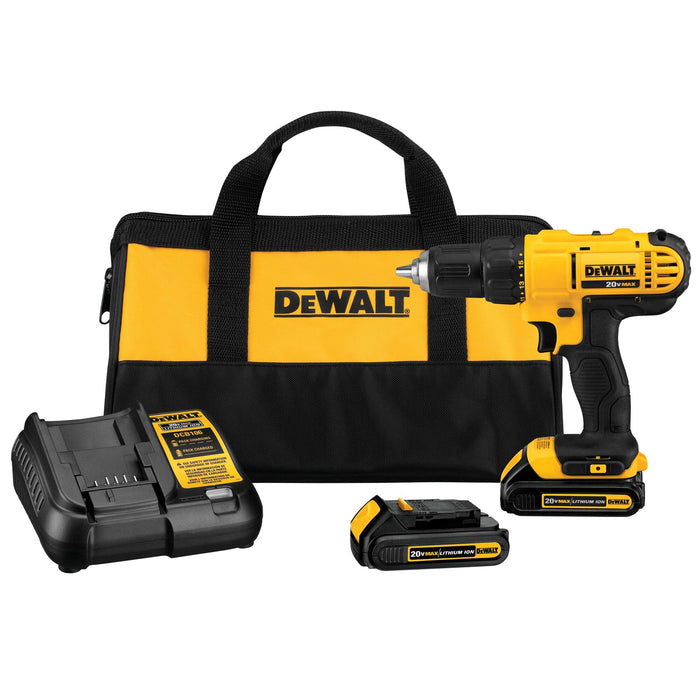 DeWalt 20V MAX Li-Ion Compact 1/2" Drill/Driver Kit