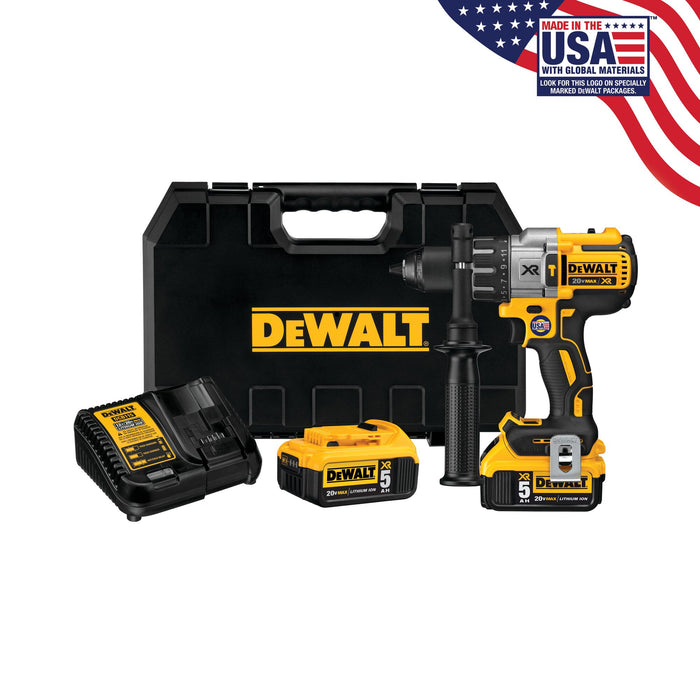 DeWalt 20V MAX XR® Cordless Brushless 3-Speed Hammer Drill/Driver Kit