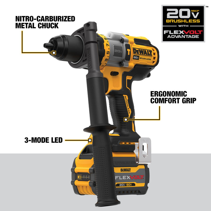 DeWalt 20V FLEXVOLT ADVANTAGE Brushless Premium Hammer Drill/Driver Kit