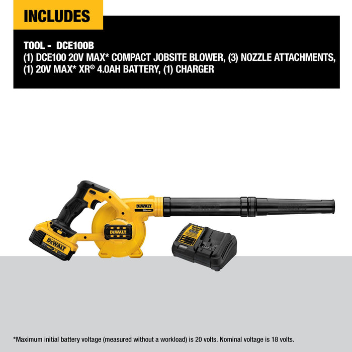 DeWalt 20V MAX Compact Jobsite Blower Kit