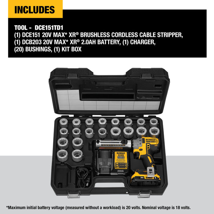 DeWalt 20V MAX XR® Cordless Cable Stripper Kit