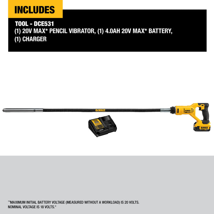 DeWalt 20V MAX Pencil Vibrator Kit