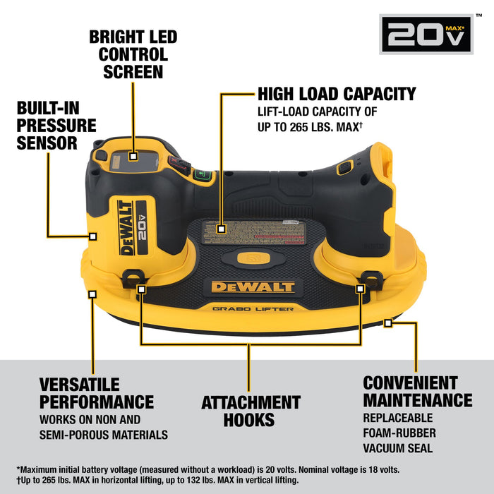 DeWalt 20V MAX GRABO Lifter - Tool Only