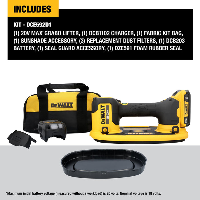 DeWalt 20V MAX GRABO Lifter Kit