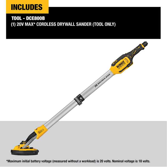 DeWalt 20V MAX Cordless Drywall Sander - Tool Only