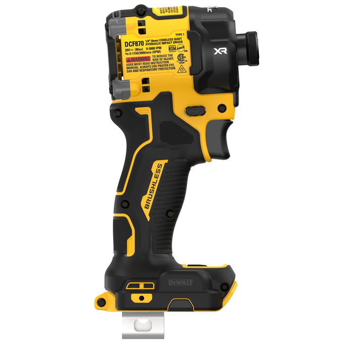 DeWalt 20V MAX XR Brushless Cordless 1/4" Quiet Hydraulic Impact Driver - Tool Only