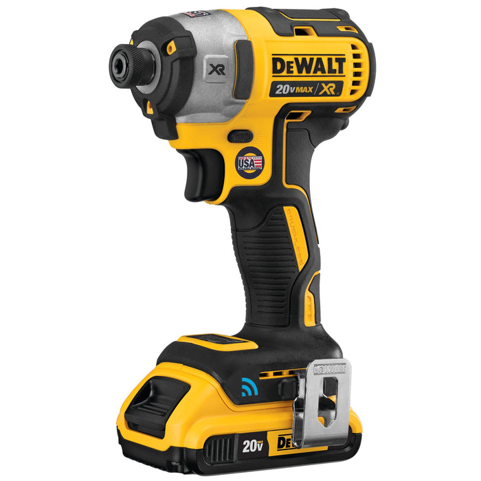 DeWalt 20V MAX XR® Brushless TOOL CONNECT™ 1/4" Impact Driver Kit