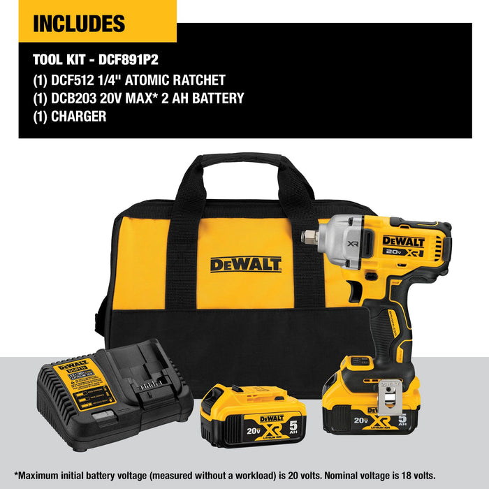 DeWalt 20V MAX XR 1/2" Impact Wrench w/ Hog Ring Anvil Kit