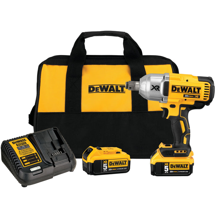 DeWalt 20V Brushless - 3/4" Impact Wrench Kit w/ Hog Ring (700 ft/lbs)