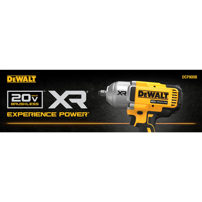 DeWalt 20V MAX XR 1/2" High Torque Impact Wrench w/ Hog Ring Anvil