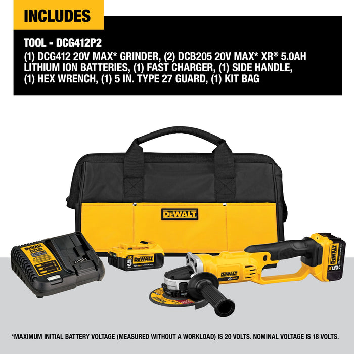 DeWalt 20V MAX Angle Grinder Tool Kit