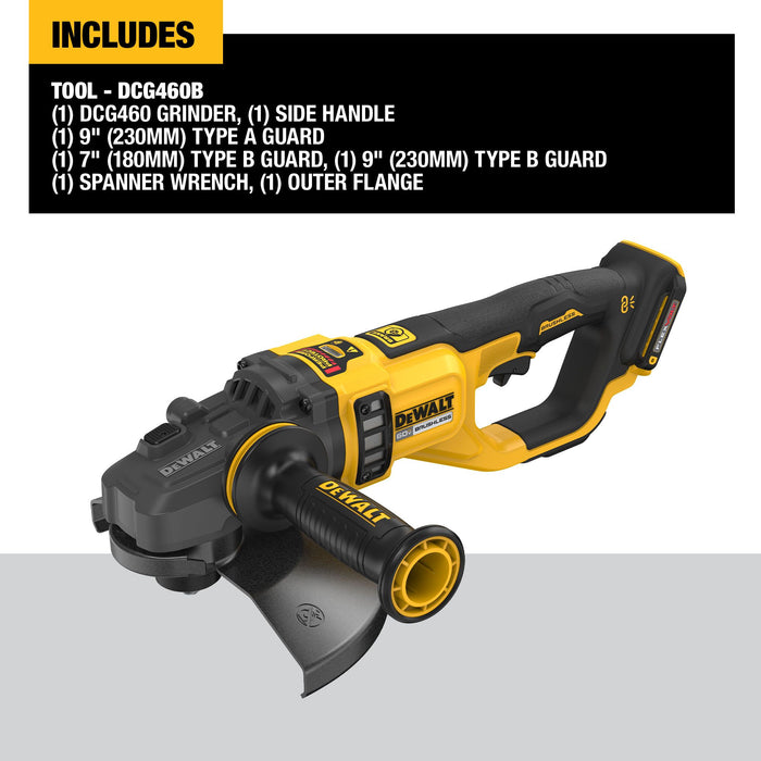 DeWalt 60V MAX FLEXVOLT® 7 - 9" Angle Grinder - Tool Only