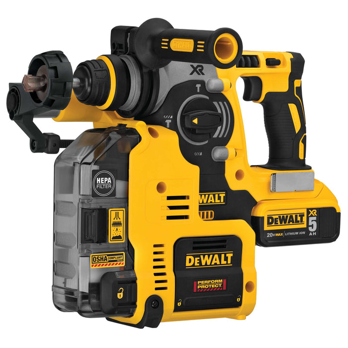 DeWalt 20V MAX XR® L-Shape 1" SDS Plus Rotary Hammer Kit w/ Onboard Dust Extractor