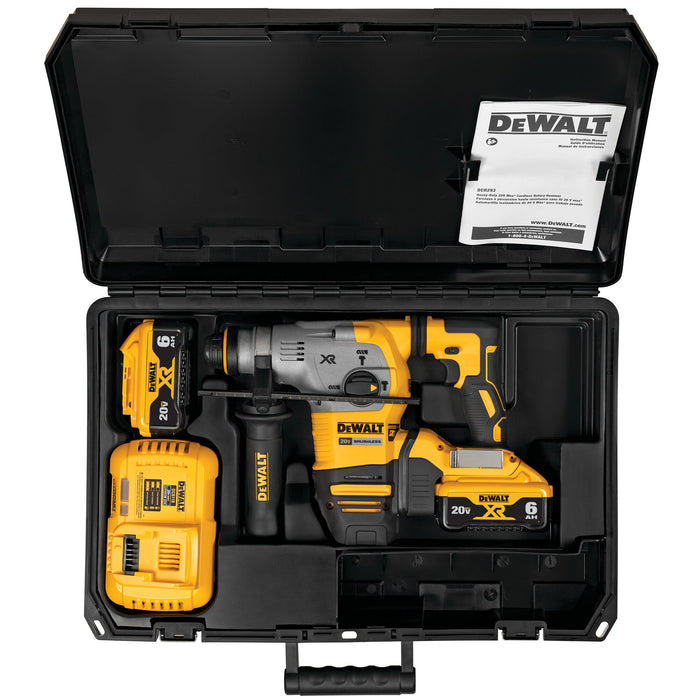 DeWalt DCH293R2 20V MAX XR® 1-1/8" Brushless SDS Plus L-Shape Rotary Hammer Kit