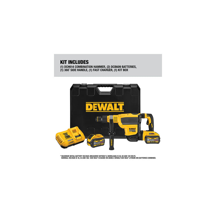 DeWalt 60V MAX 1-3/4" Brushless SDS MAX Combination Rotary Hammer Kit