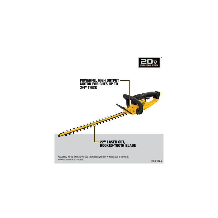 DeWalt 20V MAX 22" Hedge Trimmer - Tool Only