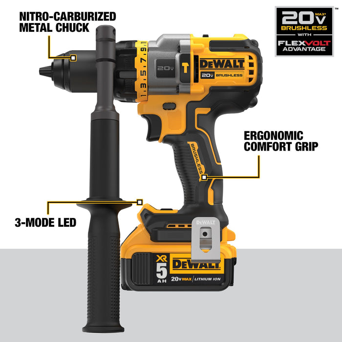 DeWalt 20V FLEXVOLT ADVANTAGE Hammer/Impact Drill Kit - 2 x 5.0Ah