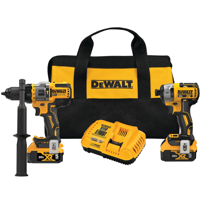 DeWalt 20V FLEXVOLT ADVANTAGE Hammer/Impact Drill Kit - 2 x 5.0Ah