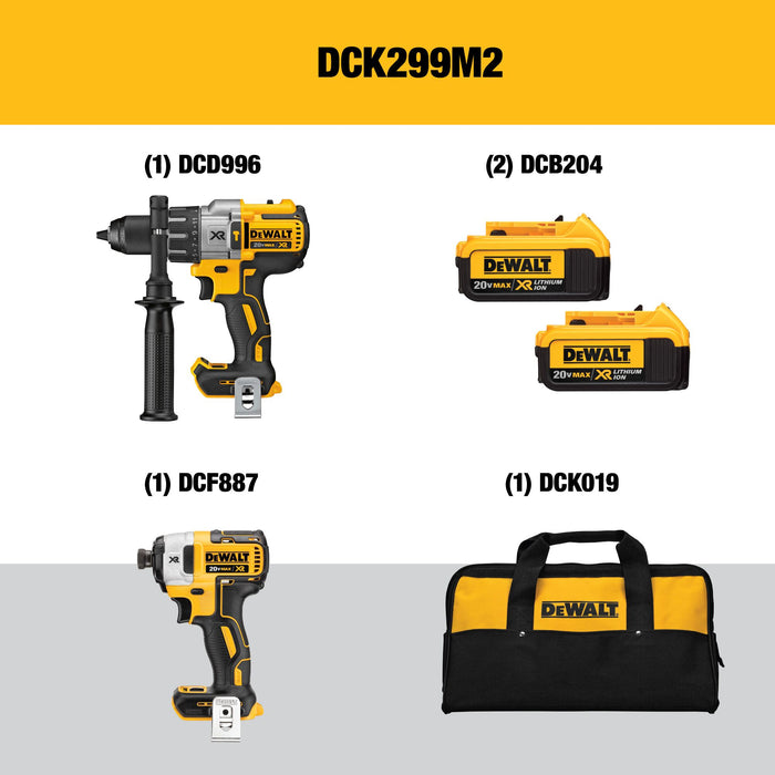 DeWalt 20V MAX XR Brushless 4 Ah Hammer Drill/Impact Kit