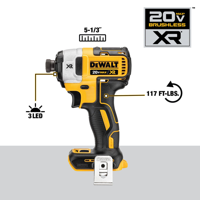 DeWalt 20V MAX XR Brushless 4 Ah Hammer Drill/Impact Kit