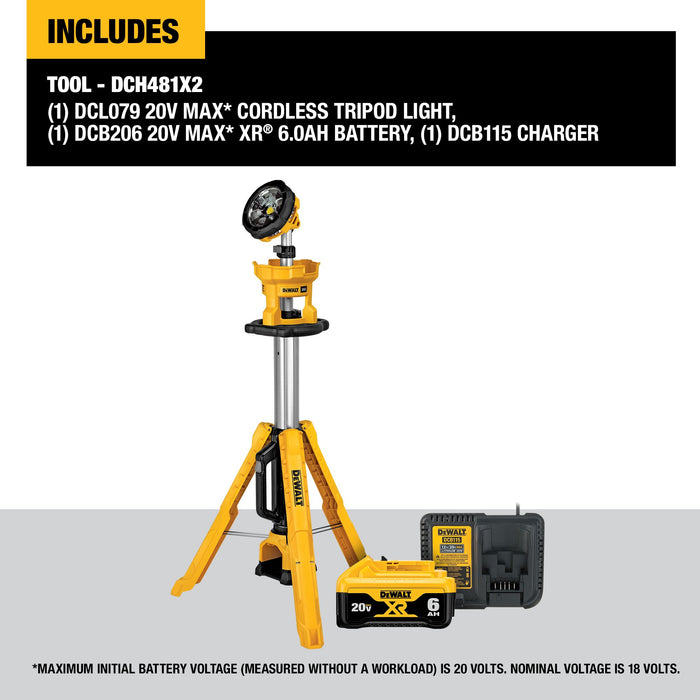 DeWalt 20V MAX Cordless Tripod Light Kit