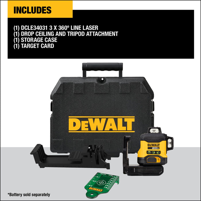 DeWalt 20V 3 x 360 Green Line Laser - Tool Only