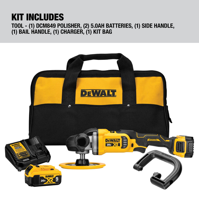 DeWalt 20V MAX XR® 7" Cordless Variable-Speed Rotary Polisher Kit