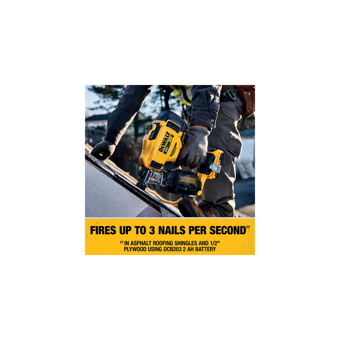 DeWalt 20V MAX 15° Cordless Coil Roofing Nailer Kit