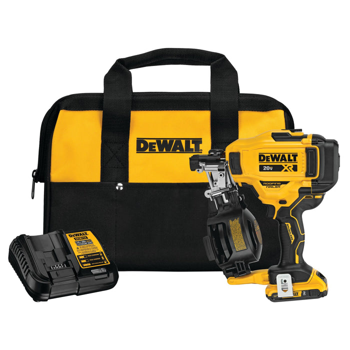 DeWalt 20V MAX 15° Cordless Coil Roofing Nailer Kit