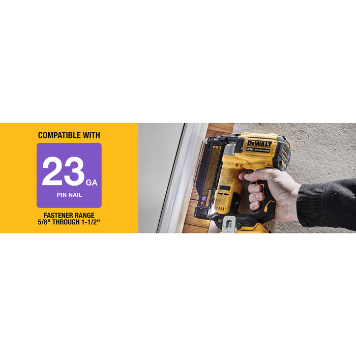 DeWalt 20V MAX Brushless Cordless 23 Gauge Pin Nailer - Tool Only