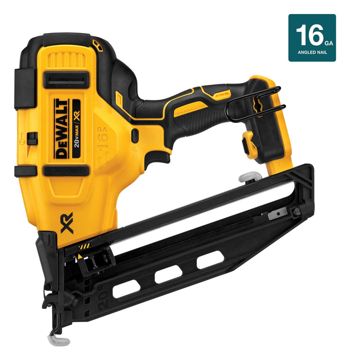 DeWalt 20V MAX XR® 16 Gauge Cordless Angled Finish Nailer - Tool Only