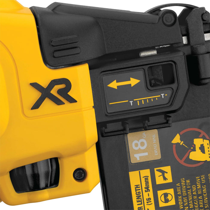 DeWalt 20V MAX XR® 18 Gauge Cordless Brad Nailer - Tool Only