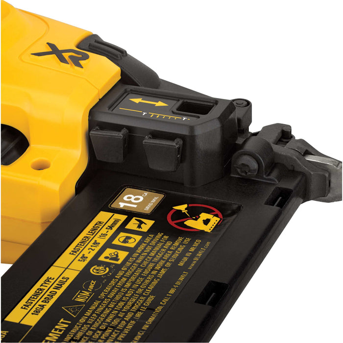 DeWalt 20V MAX XR® 18 Gauge Cordless Brad Nailer - Tool Only